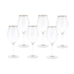Bormioli Rocco Inalto Arte Cal Kleines Platin Kelch Set, 6 Teilig