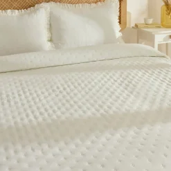 Fiona Bettüberwurf Set Ecru 230x240cm + 2(50x70) cm