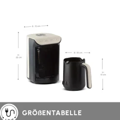 Hatır Köz Turkish Coffee Machine mit Röstfunktion Creme