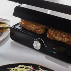 Homend Grilliant 1356H Inox-Gehäuse mit Gusseisenplatten Sandwich- und Grillmaschine