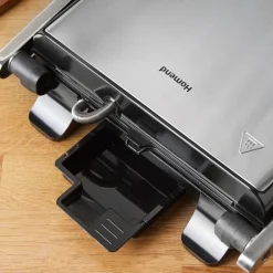 Homend Grilliant 1356H Inox-Gehäuse mit Gusseisenplatten Sandwich- und Grillmaschine