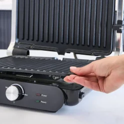 Homend Grilliant 1366H Toaster und Grill mit herausnehmbarer Gusseisenplatte und Edelstahlgehäuse