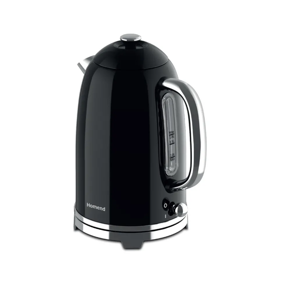 Homend Vintage Heatrow 1627H, Wasserkocher, Schwarz, 2200W