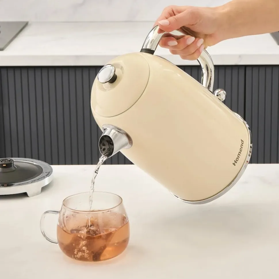 Homend Vintage Heatrow 1627H, Wasserkocher, Creme, 2200W