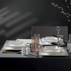 Jumbo Fold Gold 58-teiliges eckiges Tafelservice für 12 Personen