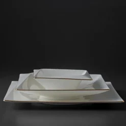 Jumbo Fold Gold 58-teiliges eckiges Tafelservice für 12 Personen