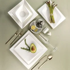 Jumbo Fold Gold 58-teiliges eckiges Tafelservice für 12 Personen