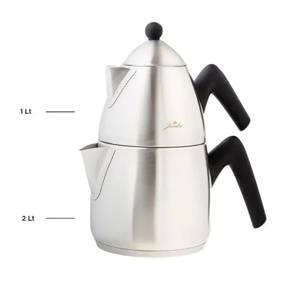 Jumbo Steel Teekanne mit Induktionsboden, matt