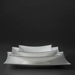 Jumbo Wind Platin 64-teiliges Tafelservice für 12 Personen – Quadratisch