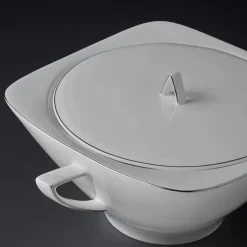 Jumbo Wind Platin 64-teiliges Tafelservice für 12 Personen – Quadratisch