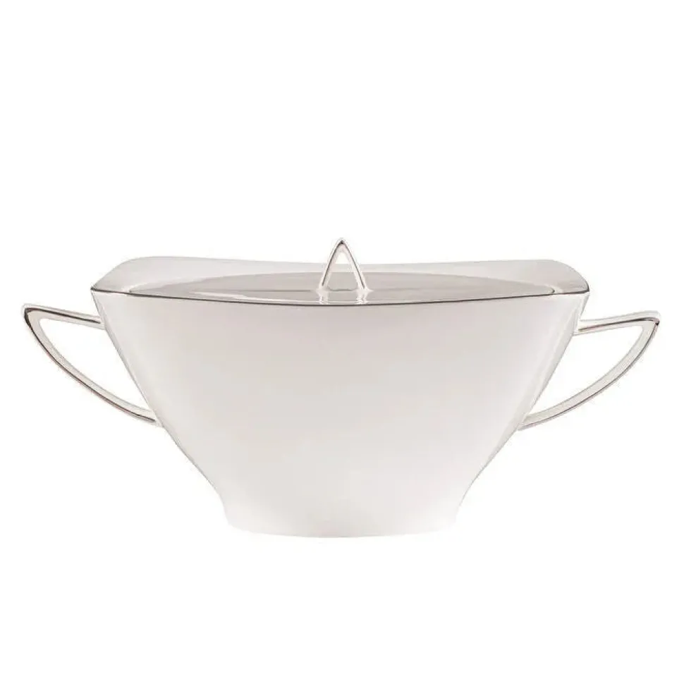 Jumbo Wind Platin 64-teiliges Tafelservice für 12 Personen – Quadratisch