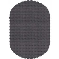 Kaşmir Halı 7/24 Cosy Premium Bubble Anthrazit Oval 80x150 cm