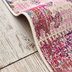 Kaşmir Halı 7/24 Alaca Kırkyama Rosa, 160x230 cm