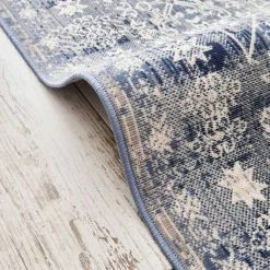 Kaşmir Halı 7/24 Alaca Patchwork Teppich Blau 120 x 180