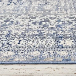 Kaşmir Halı 7/24 Alaca Patchwork Teppich Blau 120 x 180