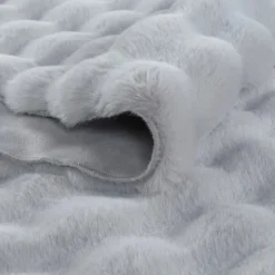 Kaşmir Halı 7/24 Cosy Premium Bubble Hellgrau Oval 80x150 cm