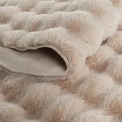 Kaşmir Halı 7/24 Cosy Premium Bubble Beige Oval 80x150 cm