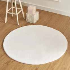 Kaşmir Halı 7/24 Cosy Premium, Weiß, 120x120 cm