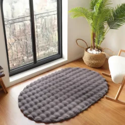Kaşmir Halı Cosy Premium Bubble Anthrazit Oval 100x150 cm