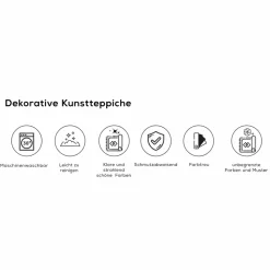 Kaşmir Halı Dekorativ Art Kitchen Teppich 80x300 cm