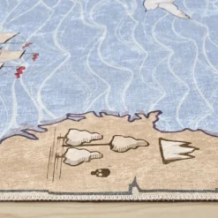 Kaşmir Halı Dekorative Art Kinder/Jugendliche Meer, 80x150 cm