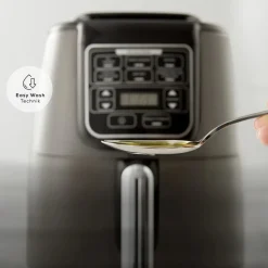 Karaca Air Cook XL 2 in 1 Airfryer Space Grau Schwarz, 4L, 1550W