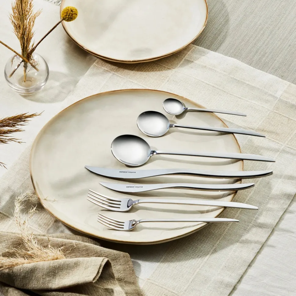 Karaca Amour Elegance Besteckset für 12 Personen 84 teilig