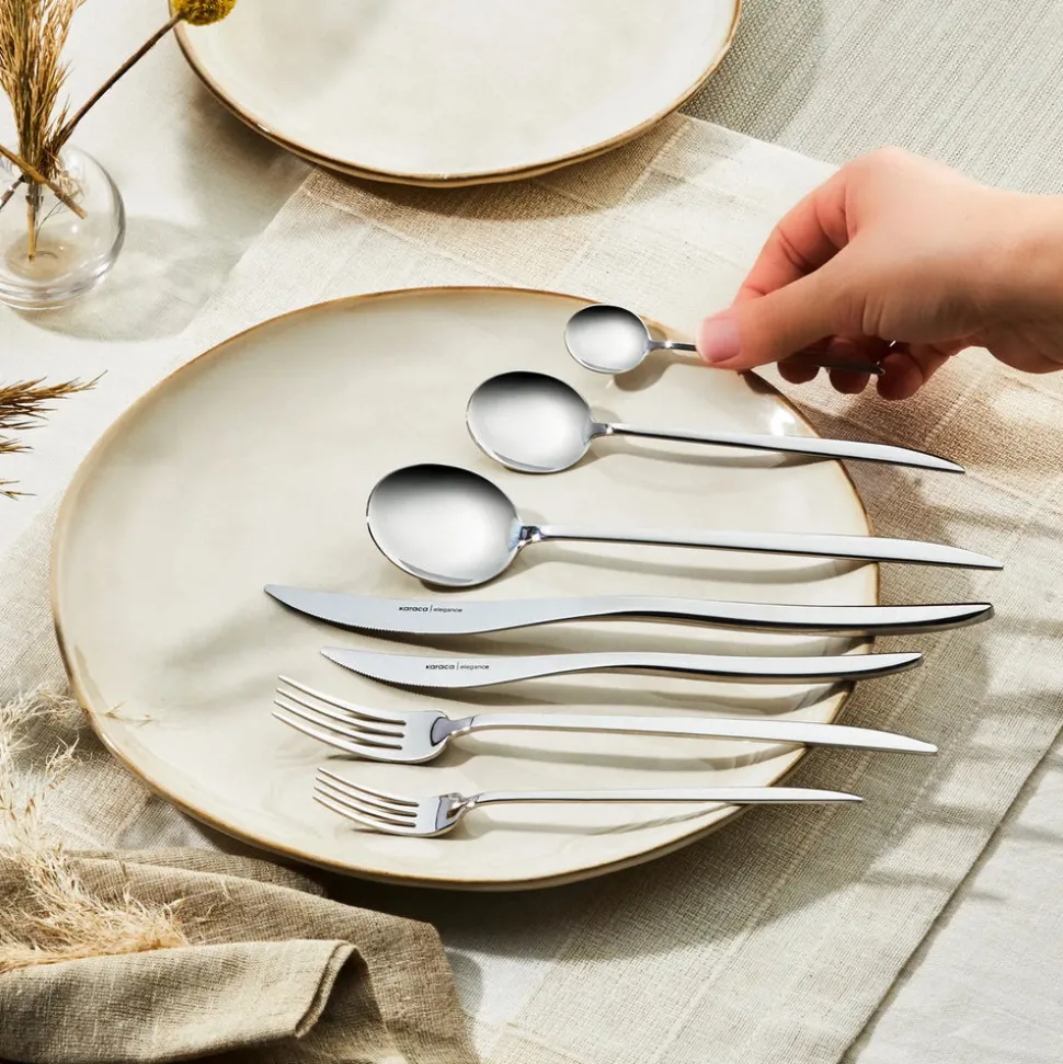 Karaca Amour Elegance Besteckset für 12 Personen 84 teilig
