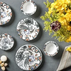 Karaca Anka für 4 Personen Frühstücksset und Servierschalen, 18 Teilig