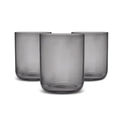 Karaca Anthrazit Glas Set, 3 teilig