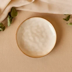 Karaca Aria Dessert-/Beilagenteller mit Reaktivglasur, 16 cm, Beige