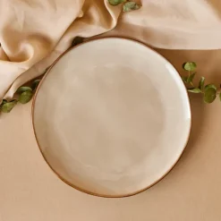 Karaca Aria Reactive Glaze Pizzateller, 32 cm, Beige