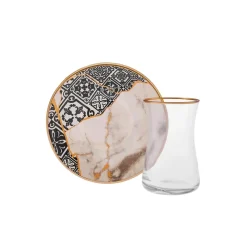 Karaca Aris 6 Personen Teeset, 12 Teilig