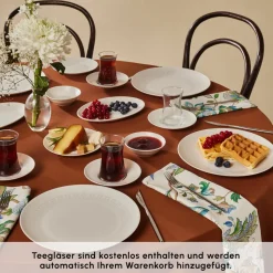 Karaca Artiste Bone China 20-teiliges Tafelservice für 6 Personen, Weiß
