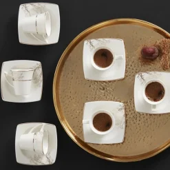 Karaca Autumn 12 Teilige Für 6 Personen Mochatassen-Espressotassen Porzellan