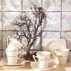 Karaca Autumn 12 Teilige Für 6 Personen Mochatassen-Espressotassen Porzellan