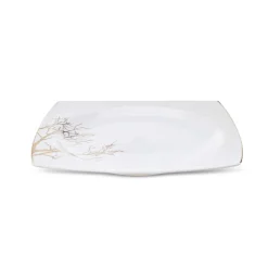 Karaca Autumn Fine Cream 60-teiliges Porzellangeschirr für 12 Personen quadratisch