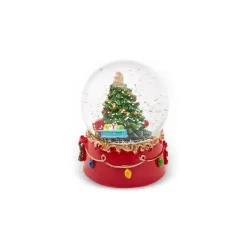 Karaca Baum mit Zug Schneekugel