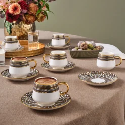Karaca Belgin, 6 Person Kaffee Tasse Set, 90 ML
