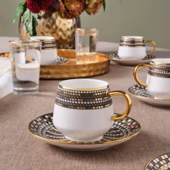 Karaca Belgin, 6 Person Kaffee Tasse Set, 90 ML