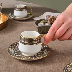 Karaca Belgin, 6 Person Kaffee Tasse Set, 90 ML