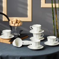 Karaca Bell Kaffeetassen-Set, 6 Personen, 90 ml