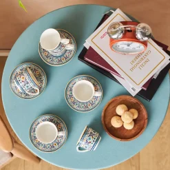 Karaca Beylerbeyi 6 Personen Kaffeetassen Set, 80 ml