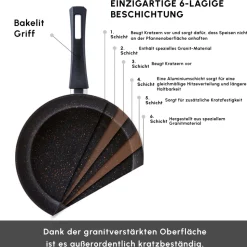 Karaca Biogranit Blackgold V1 7-teiliges Kochgeschirr-Set