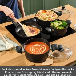 Karaca Biogranit Blackgold V1 7-teiliges Kochgeschirr-Set