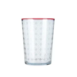 Karaca Blanco Wasserglas Rot