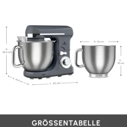 Karaca Blendburst Küchenchef, Grau 1400 W