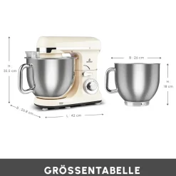 Karaca Blendburst Stand Mixer, 5.7L, 1400W, Iconic Beige