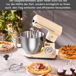 Karaca Blendburst Stand Mixer, 5.7L, 1400W, Iconic Beige