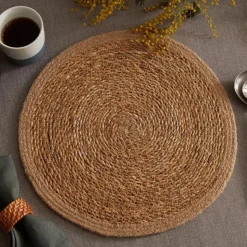 Karaca Boho Tischset aus Seegras und Jute, 37 cm